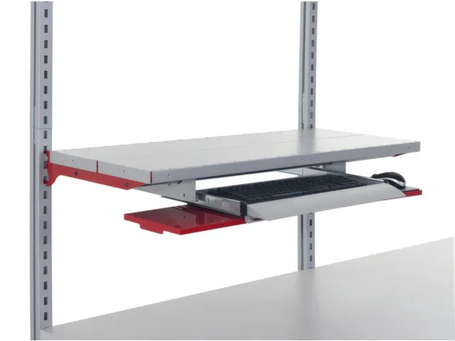 uittreklade voor toetsenbord,v. paktafel,BxD 800x400mm,m. plank