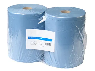 Poetsrol verlijmd blauw 2-laags 2 rol - 1