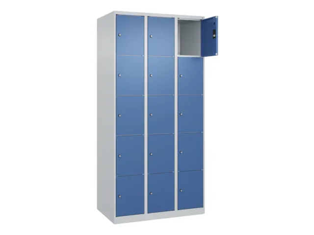 lockerkast,HxBxD 1850x900x500mm,3x5vakken,vak B 300mm,cil.-slot