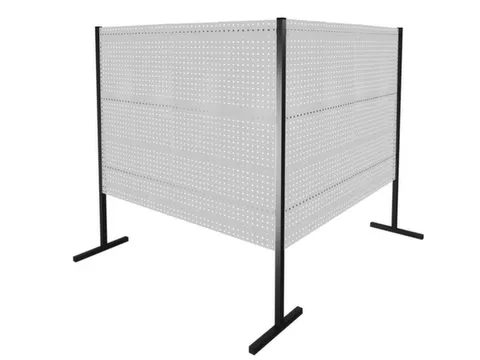 scheidingswand van geperforeerde plaat,dubbel veld 90°,totale B 4000m
