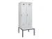 armoire vestiaire avec banc noir et blanc,HxlxP 2120x800x815mm