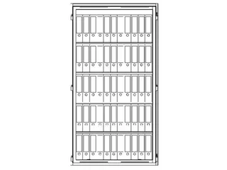 Stalen Kantoorkast 1867x1011mm S2 Lfs 30 P R Ral 7024 - 2