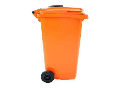 Container met rozet 240 Liter Oranje