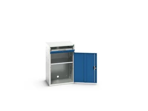 pc-kast 1000x650x550mm toetsenbordblad RAL7035 + RAL5010