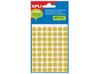 Apli Ronde Etiketten Ø10mm Geel - 1