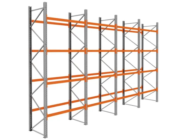 palletstelling,basis+3xaanbouw,HxBxD 4620x7800x1100mm,vakl. 3000kg