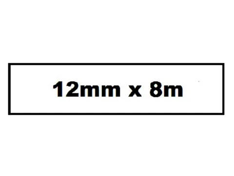 Labeltape Quantore TZE-231 12mm x 8m zwart op wit