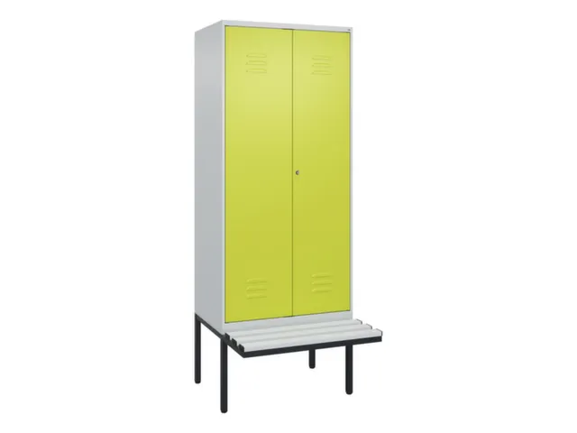 armoire vestiaire noir et blanc HxlxP 2120x800x815mm 2compart.