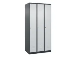 locker,HxBxD 1850x900x500mm,3vak,vak B 300mm,cil.-slot,staand op vloer