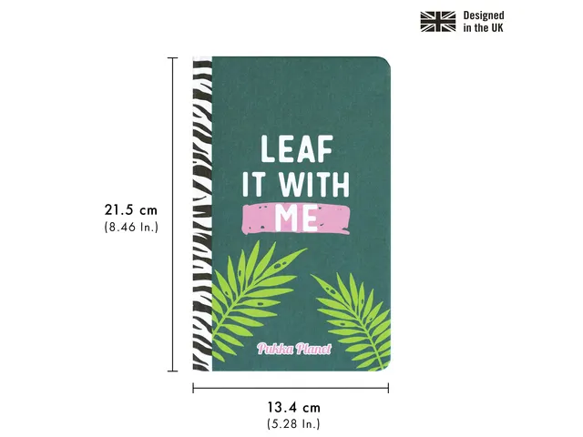 Carnet de notes Pukka Pad 13x21cm SC ligné Leaf it with me