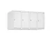 opzetkast,v. locker,4vak.,vak B 250mm,HxBxD 500x1000x500mm,vleugeldeur