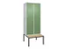 locker voor scheiding van kleding,HxBxD 2120x800x815mm,2vak