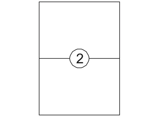 Etiket Rillstab 148x210mm A5 Wit 200 Stuks
