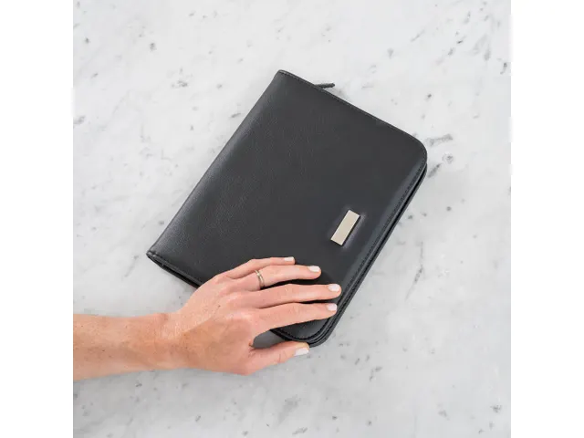 Schrijfmap Rillstab Excellent deluxe A5 lederlook zwart