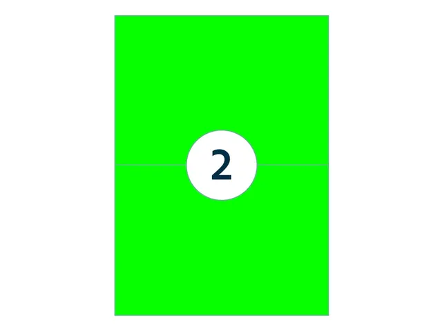 Etiquette Rillprint 210x148mm vert fluo 200 étiquettes
