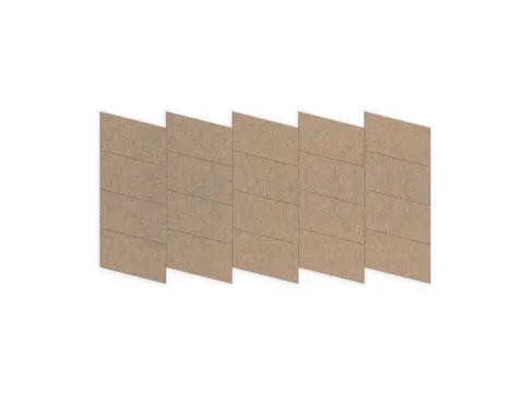 Akoestische PET-vilt Parallellogram tegels beige 30x25cm 22 stuks