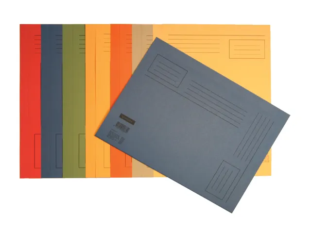 Vouwmap Quantore Folio ongelijke zijde 250gr rood