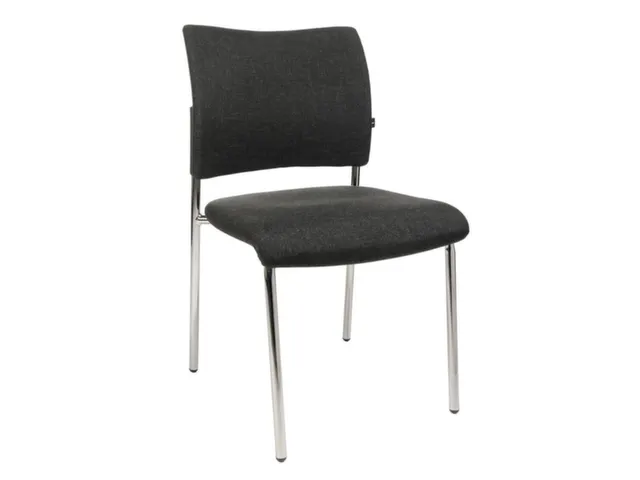 Bezoekersstoel Bekleding Antraciet Stof HxBxD 430x480x450mm