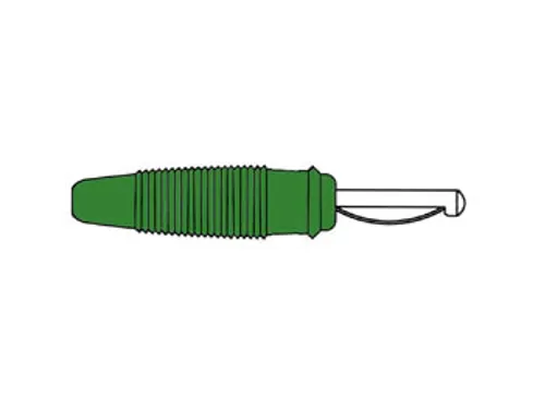 Banaanstekker 4mm Met Dwarsgat En Soldeeraansluiting / Groen (VQ 30)