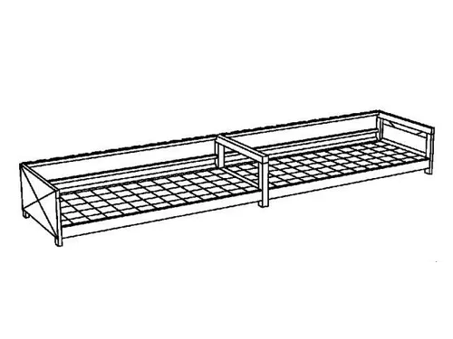 Vatencontainer 830x6200x1390mm Max. 20x200l 1 Vakniveau 2x450l