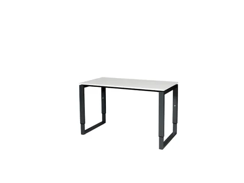 Domino Plus Bureau Hoogte Verstelbaar 1200x600mm Wit 25mm Zwart