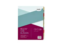 Tabbladen Multo 7311730 A4 23-Gaats Karton 10-Delig Assorti