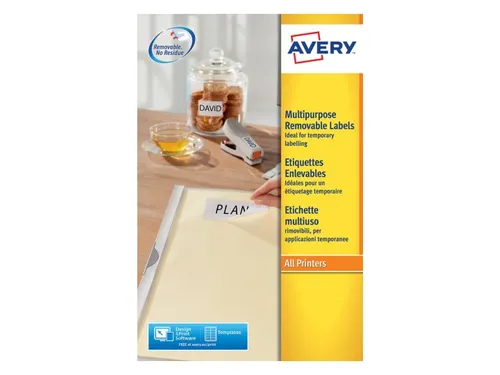 Etiket Avery L4733REV-25 99.1X139mm Afneembaar Wit 100 Stuks