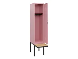 locker met bank,HxBxD 1950x400x815mm,1vak,vak B 400mm,cilinderslot
