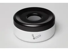 Tafelasbak H X Ø 80x 155mm Plaatstaal Wit