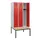 locker met bank,HxBxD 1950x900x815mm,3vak,vak B 300mm,draaigrendel