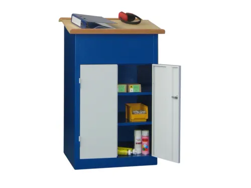 Massieve Lessenaarkast 1100/1200x700x600mm Ral 7035 Front Ral 6011