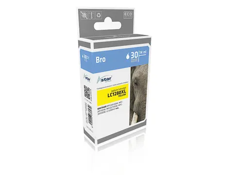 Astar Brother LC1280XLY MFCJ Inkt Geel HC Rebuilt 1200Pagina