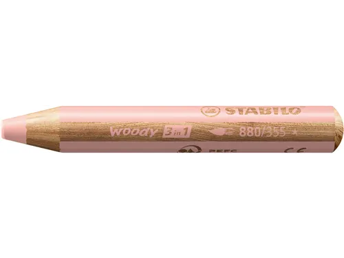 Kleurpotloden STABILO 880 woody 3 in 1 multitalent abrikoos