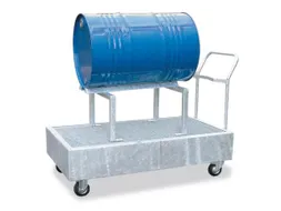 Opvangbak 1x 200l Opvangvo 220 l Staal 525x 800x 860mm Verrijdbaar