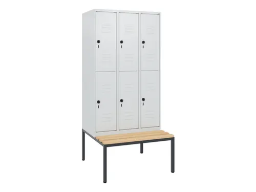 Dubbeldekse dekenkist,HxBxD 1950x900x815mm,3x2vak.,vak B 300mm