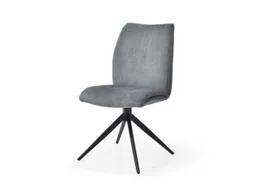 Bezoekersstoel,Stervoetonderstel Ronde Buis Zwart,Zitting Stof Slate