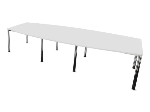 vergadertafel,HxBxD 740x3200x1400mm,vatvormig,Bl-wit