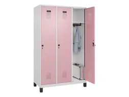 locker,HxBxD 1950x1200x500mm,3vak,vak B 400mm,draaigrendel,voeten