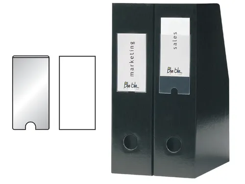 Etikethouder Djois 19x75mm zelfklevend transparant 16 stuks