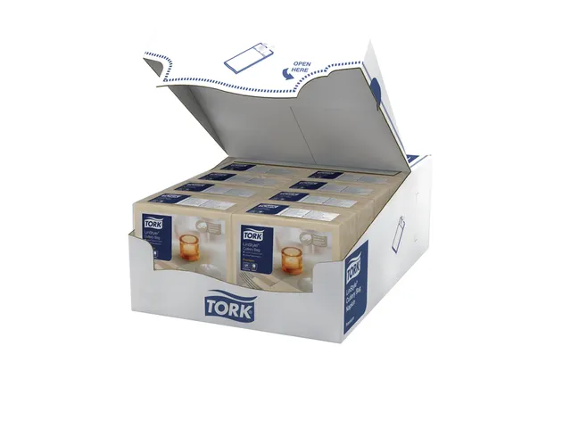 Serviette pochette Tork LinStyle 509601 durable 1 ép crème 50 pièce