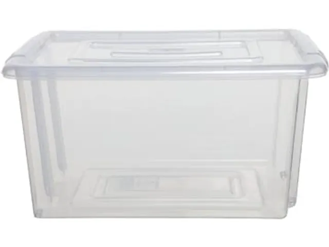 Stack & Store Mini opbergdoos 5 liter zonder deksel, transparant