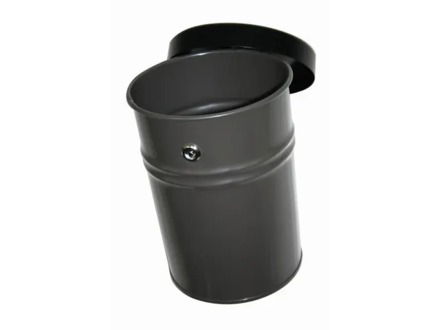 afvalbak,vlamdovend,16l,HxØ 340x245mm,wandmontage,kop zwart
