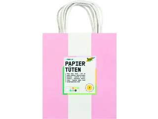 Tas met handvat Folia kraftpapier 110gr 18x21x8cm set à 7 kleuren - 1