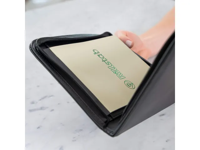 Schrijfmap Rillstab Excellent deluxe A5 lederlook zwart