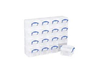 Opbergbox Really Useful 16x 0.14 liter 280x224x65mm transparant wit - 1