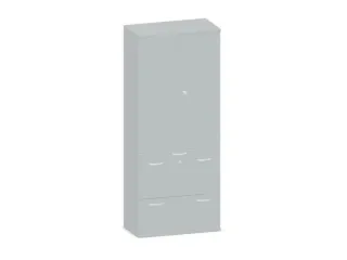 Kantoorkast 1920x800x430mm Romp Lichtgrijs Decor Front Lichtgrijs - 1