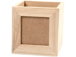Pennenbakje met fotoframe Creativ Company 10x10x10cm hout - 3