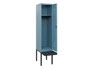locker met bank,HxBxD 1950x400x815mm,1vak,vak B 400mm,cilinderslot - 1