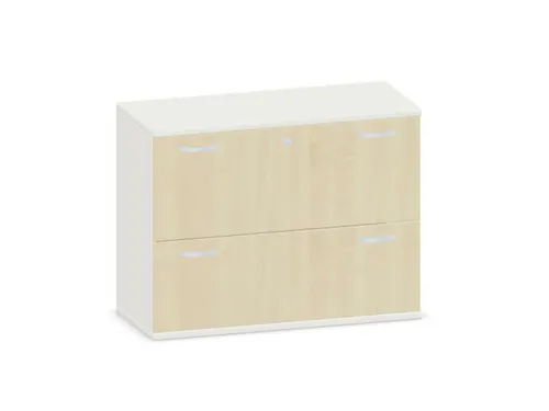 Hangmappenkast 770X1000X430Mm 2Hangmappenframes Wit+ Esdoorn