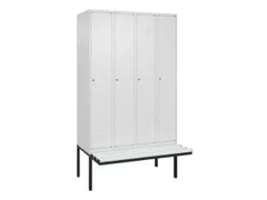 locker met bank,HxBxD 2120x1200x815mm,4vak,vak B 300mm,cil.-slot